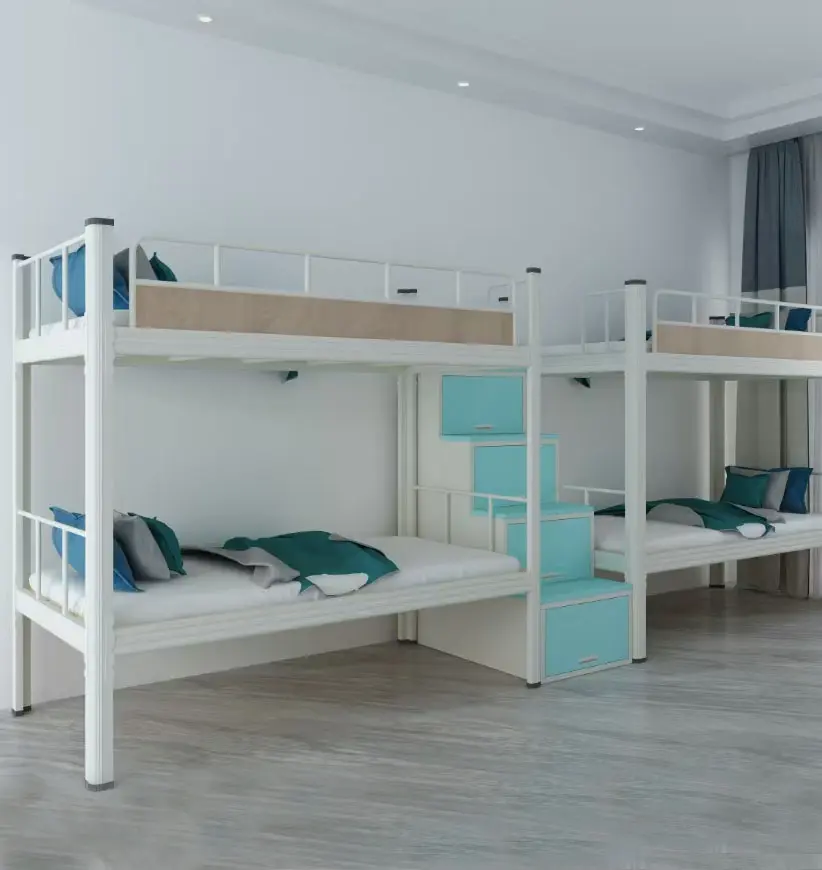 工地工人上下铺铁床